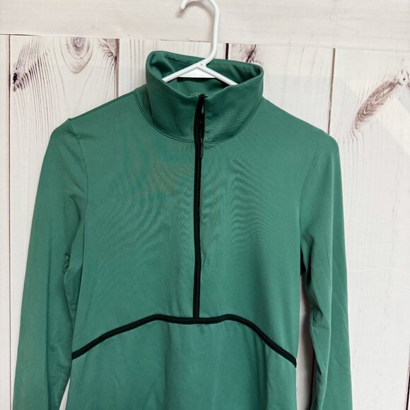 The North Face Women’s Performance 1/2-Zip Top Medium Green EUC - Picture 2 of 10
